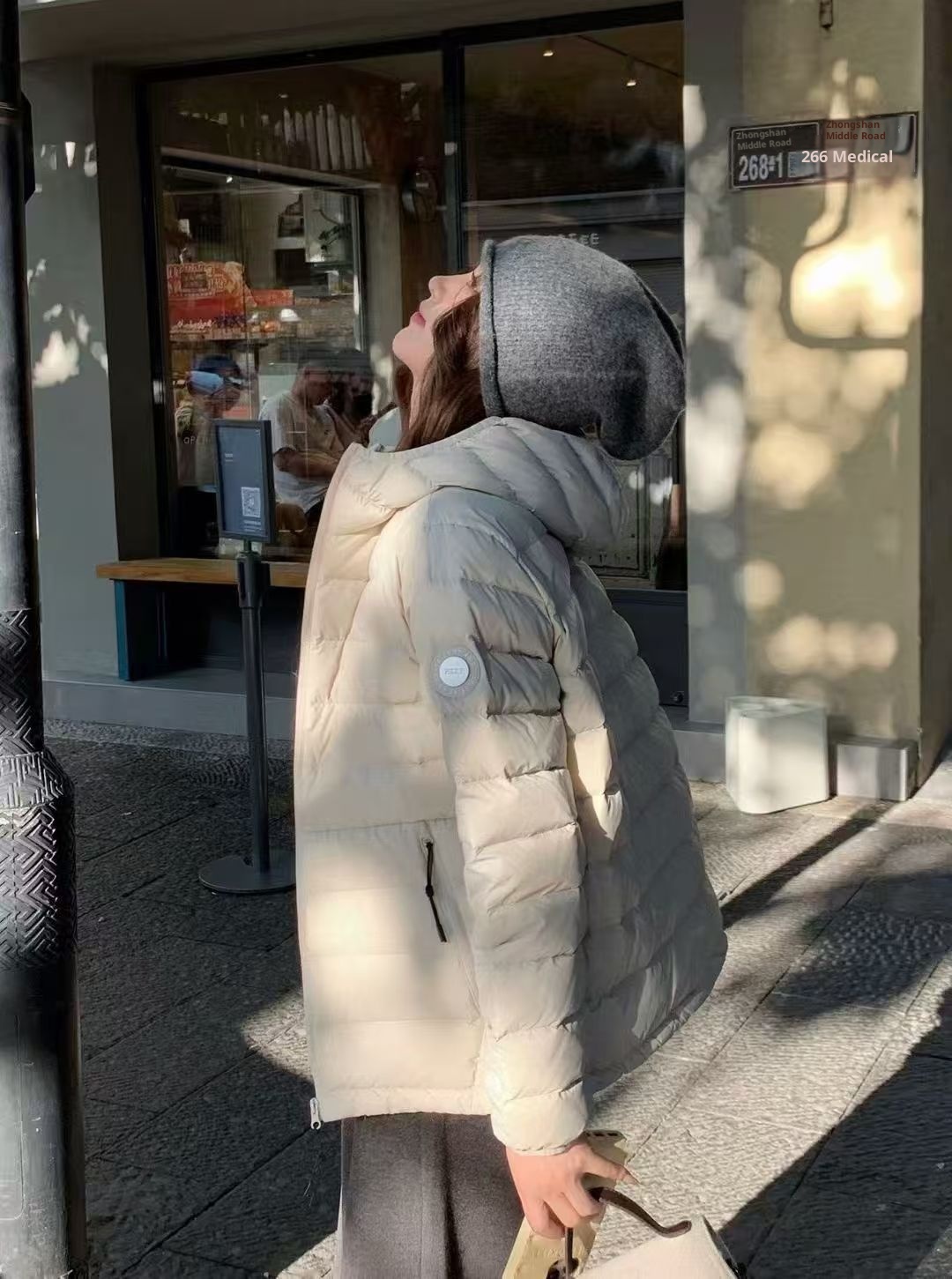 ChicShe Autumn Winter Jacket For Men And Women Couples 90% Duck Down Simple Ribbed Fashion Thin Slim Fit Hooded Warm Coat_voghion.com