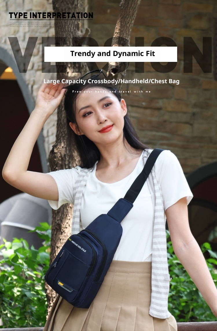 001 Cross-Border New Chest Men Business Commuting Travel Casual Backpack Women Lightweight Large Capacity Cycling Sports_voghion.com