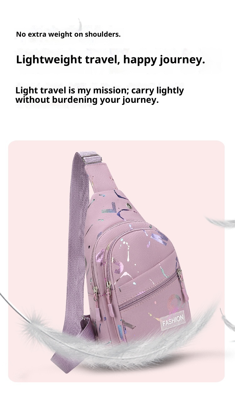 001 Damen-Brusttasche, Umhängetasche, Rucksack, vielseitig, neu, trendig, einseitig, Schultertasche, Großhandel, vorne, klein, schlicht, modisch_voghion.com