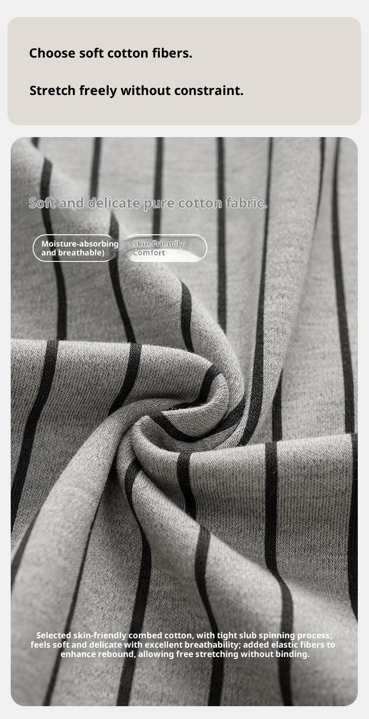 ChicShe 2025 New Cotton Pajamas For Women Spring And Autumn Long Sleeve Loose Striped Set Ladies Homewear Wearable Cartoon_voghion.com