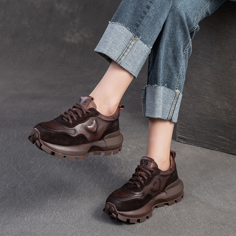 ShoeGlobe Shanghai Jie Zou 2024 Herfst Winter Nieuw Retro Versleten Casual Papa Veelzijdig Comfortabel Enkel Niet Vermoeiend voor Voeten_voghion.com