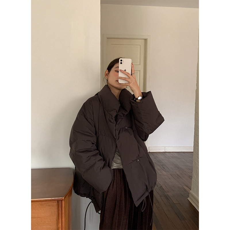 ChicShe Mulan Drawstring Hem Loose Jacket 2025 Thirteen Lines Winter New Warm White Duck Down Coat 51373_voghion.com