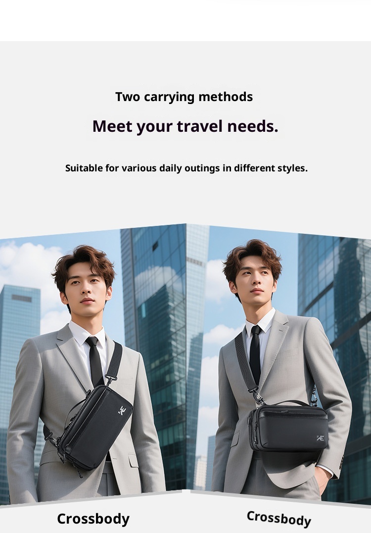 001 Nuevo bolso bandolera pequeño para hombre, elegante y moderno, ideal para viajes de negocios. Gran capacidad._voghion.com