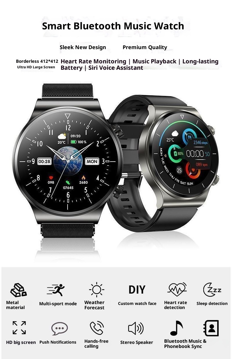 Huaqiangbei GT9 Smart Watch Multi-Function Call Answering NFC Waterproof Sports Bracelet_voghion.com