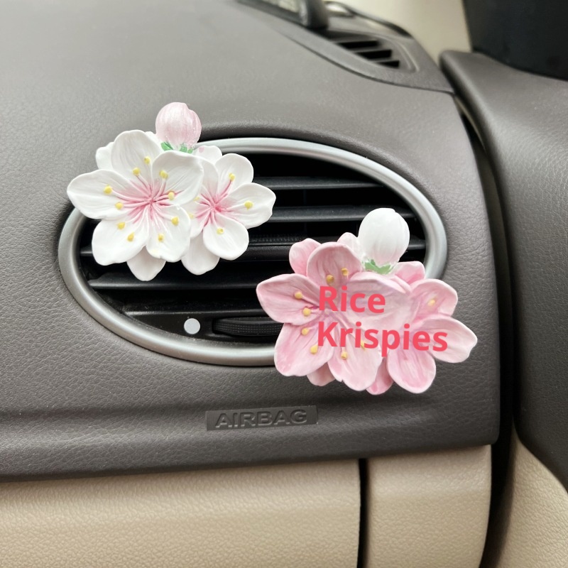 Air Vent Aromatherapy Ornament Peach Blossom Luck Fortune Good Relationships Diffuser Stone Decoration Car Interior_voghion.com