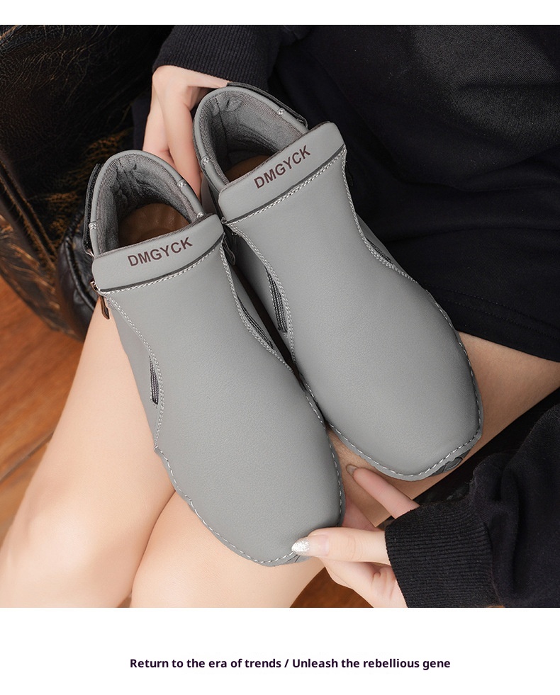 Chaussures montantes ShoeGlobe pour femmes, nouveauté hiver, confortables et élégantes, idéales pour le travail, le sport et les loisirs. Semelle souple et polyvalente._voghion.com