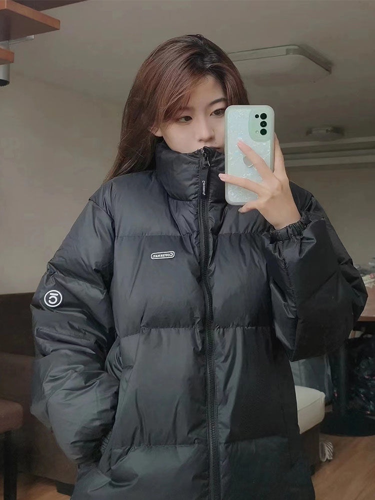 ChicShe 2025 New Down Jacket For Women, Short Stand Collar, White Duck Down, Thickened, Unisex Couple Puffer Jacket, Winter Coat_voghion.com
