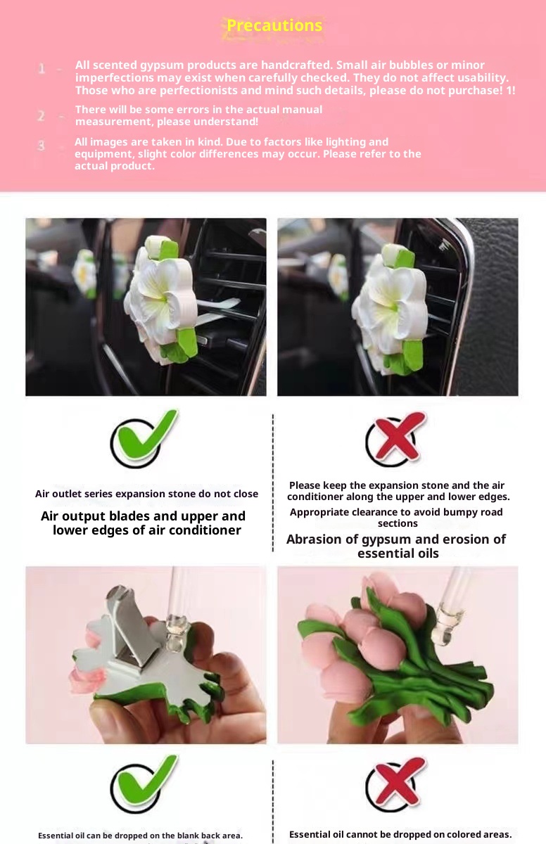 Air Vent Aromatherapy Ornament Peach Blossom Luck Fortune Good Relationships Diffuser Stone Decoration Car Interior_voghion.com