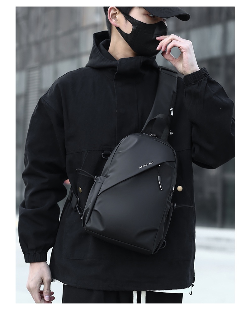 001 Men's Chest New Single Shoulder Large Capacity Crossbody High-end Trendy Waist Water-resistant Cycling Bag Wholesale_voghion.com