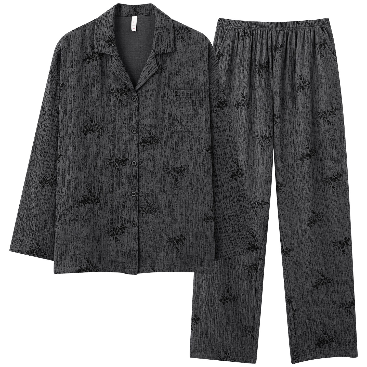 ChicShe Babyweicher, doppellagiger Baumwoll-Langarmpyjama aus reiner Baumwolle (Klasse A) – Damen-Herbst-Set für höchsten Wohnkomfort_voghion.com