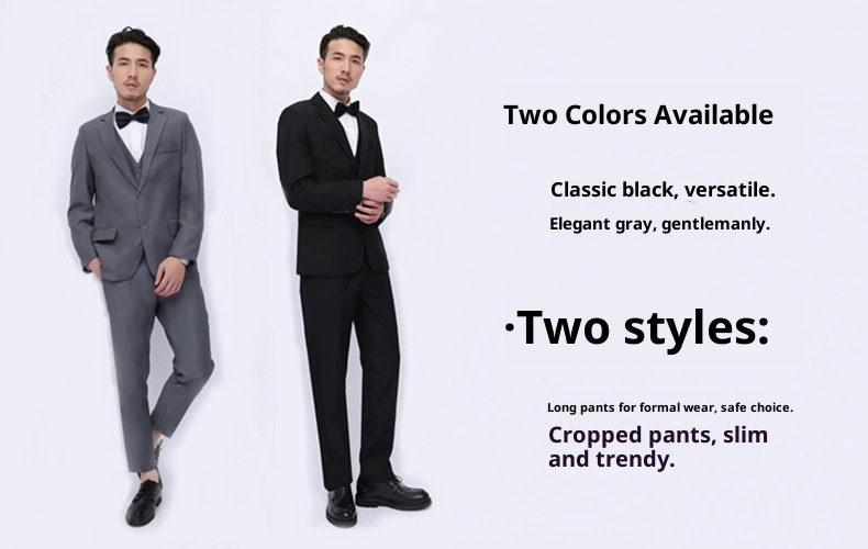 Ensemble trois pièces premium pour garçon d'honneur, tenue pour frère, veste de costume professionnelle, tenue de cérémonie de mariage_voghion.com