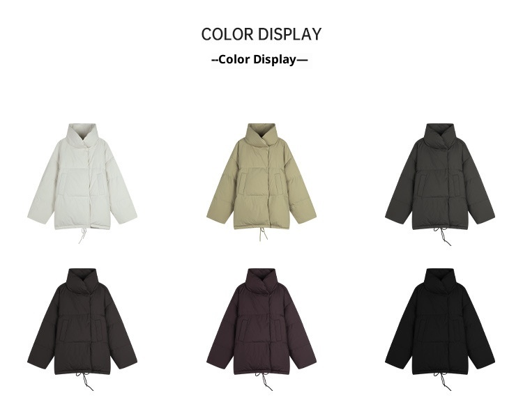 ChicShe Mulan Drawstring Hem Loose Jacket 2025 Thirteen Lines Winter New Warm White Duck Down Coat 51373_voghion.com