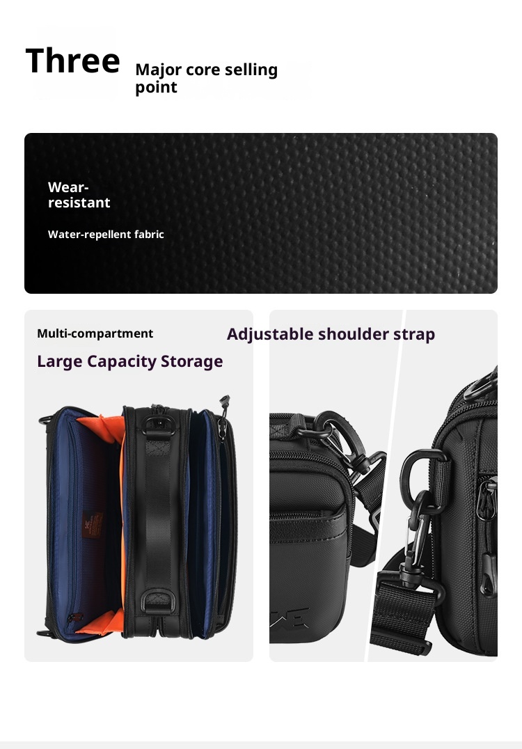 001 Nuevo bolso bandolera pequeño para hombre, elegante y moderno, ideal para viajes de negocios. Gran capacidad._voghion.com