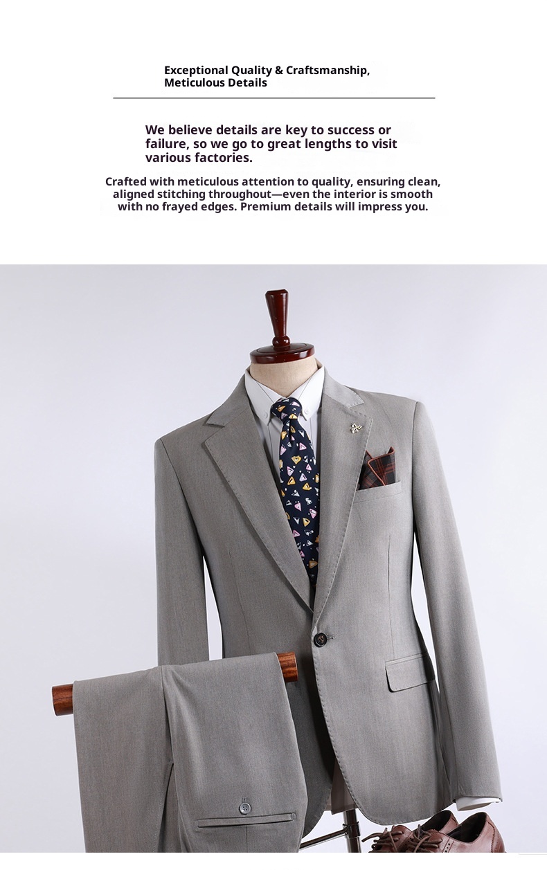 Abito da uomo slim fit professionale, da sposo, da lavoro, antipiega, stile business, blazer piccolo_voghion.com