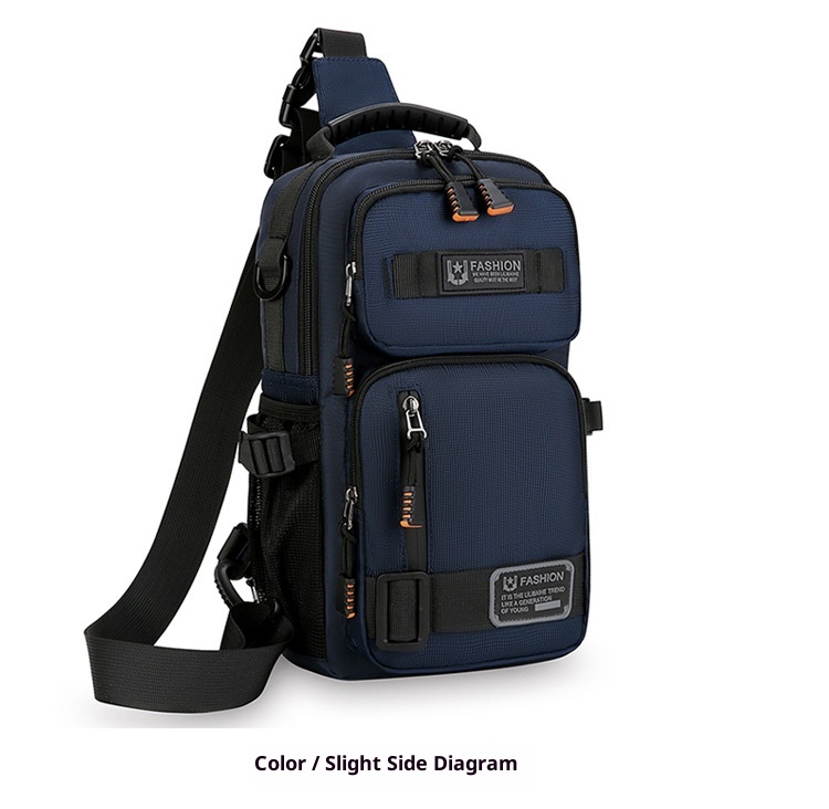 001 Borsa a tracolla multifunzionale alla moda da uomo, con tracolla grande, capacità di petto grande, per lavoro e spostamenti_voghion.com