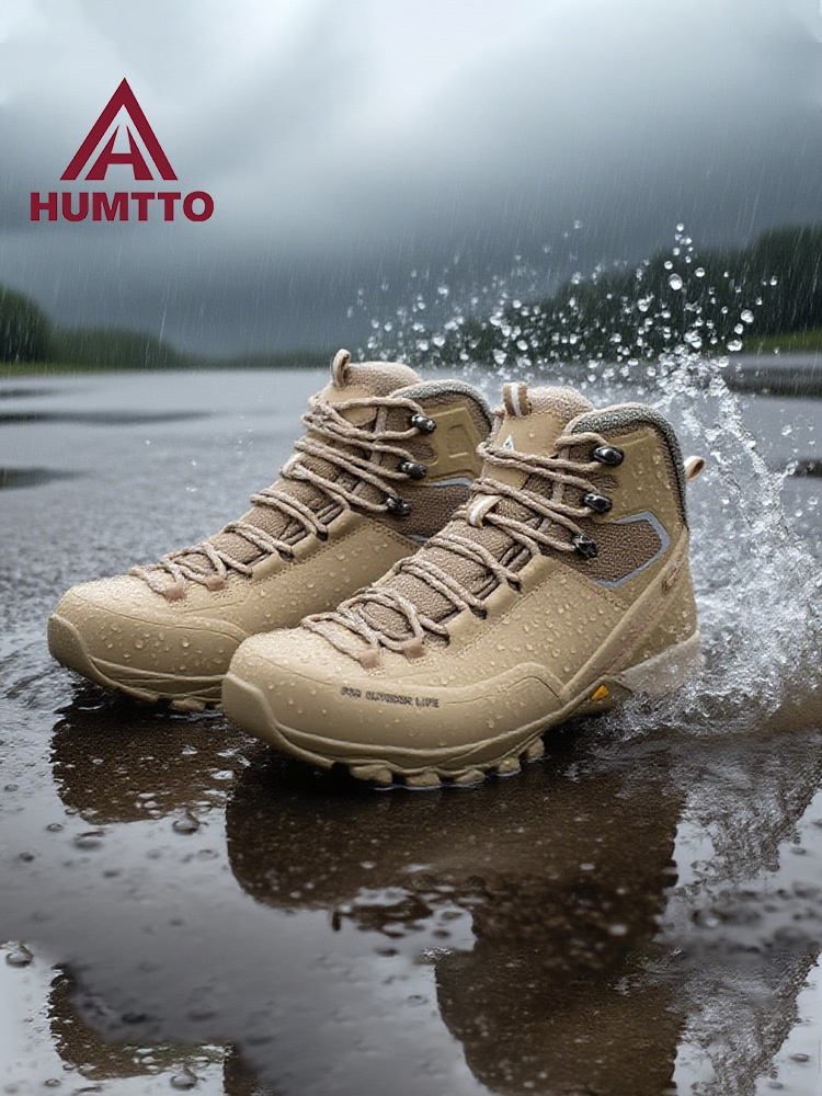 ShoeGlobe Hantu impermeabili da uomo, stivali da pioggia pesanti per autunno e inverno, scarpe sportive alte da esterno, antiscivolo e resistenti all'usura_voghion.com