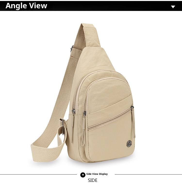 001 Japanese Style Simple Women's Chest Large Capacity Solid Color Casual Shoulder Multi-Compartment Versatile Outdoor_voghion.com