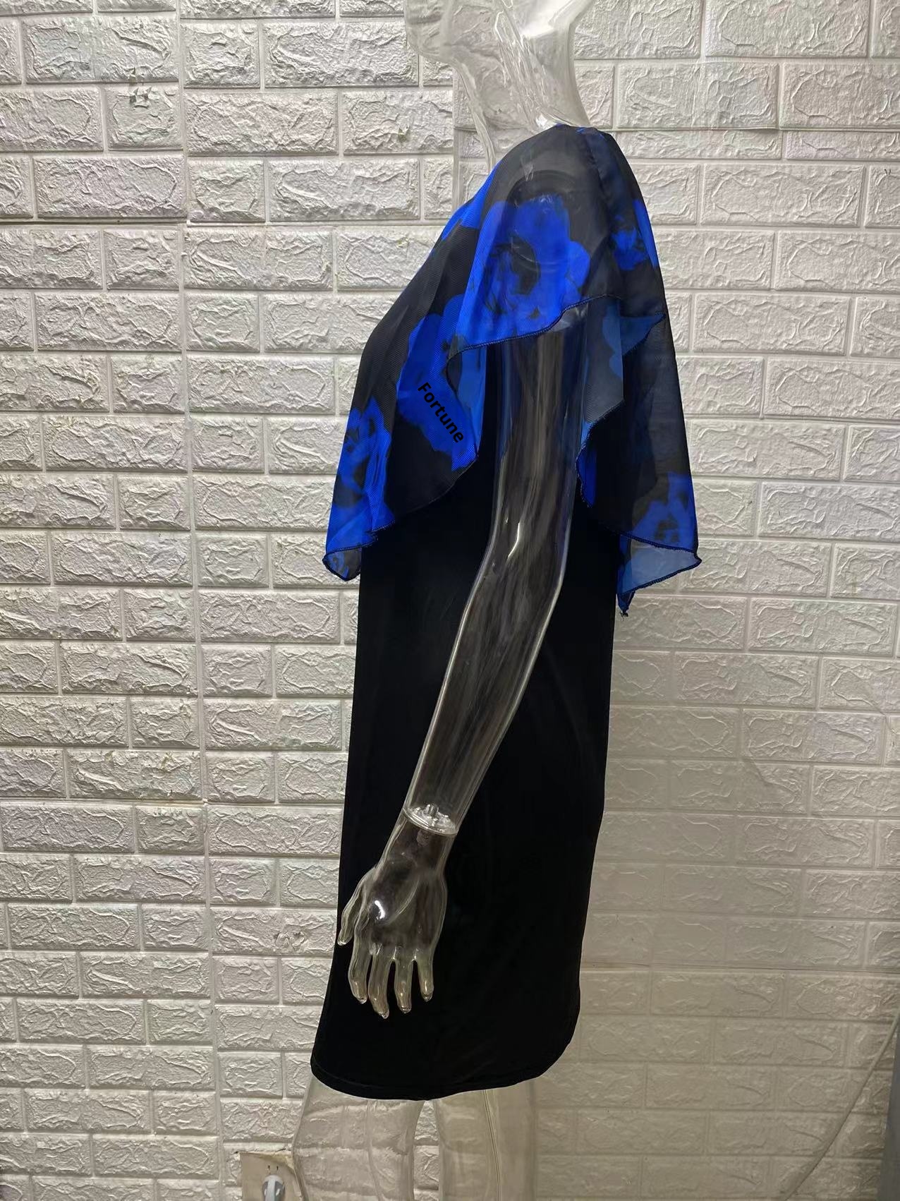 GraceChic Neues Rosenprint-Schalkleid für Damen, figurbetont, figurbetont, in Übergrößen_voghion.com