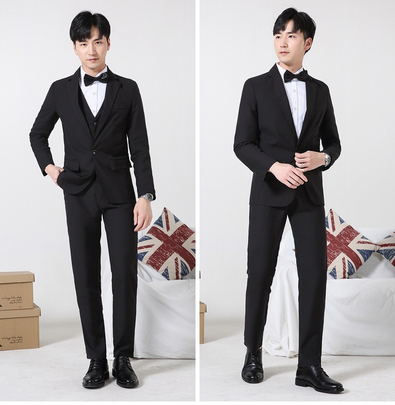 Anzug-Set für Jungen, Dreiteiler, Hochzeitsanzug für Männer, Gruppenanzug für Brüder, Anzug für Trauzeugen, Businessanzug_voghion.com