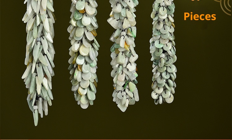 Ornement de rétroviseur en pierre naturelle, décoration intérieure, jade, à suspendre dans la voiture, cadeau artisanal GS013_voghion.com