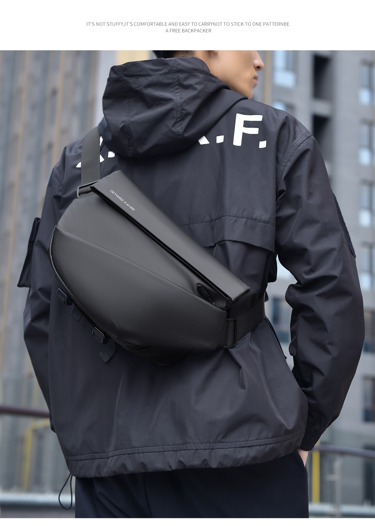 001 Crossbody Sports Functional Chest Workwear Trendy Brand Cycling Messenger Shoulder Bag Men's Backpack_voghion.com