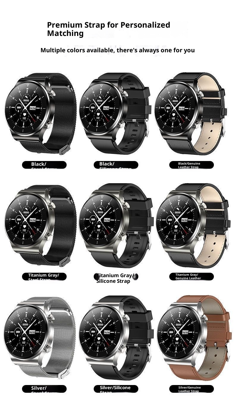 2024 Huaqiangbei Neue Smartwatch für Herren mit 4 Sportarmbändern, Blutdruck- und Herzfrequenzmessung, wasserdicht und Bluetooth_voghion.com