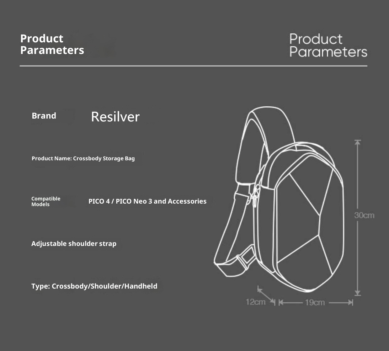 001 Nuova borsa a tracolla per ufficio e business casual da uomo, con custodia rigida in PC, per occhiali VR, grande capacità_voghion.com