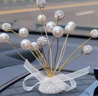 Ornamento per auto con strass per interni, creativo, con celebrità di Internet e cielo stellato, meteora montata sull'auto_voghion.com