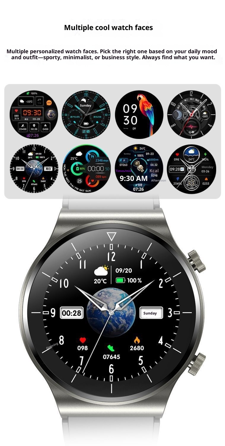 2024 Huaqiangbei Neue Smartwatch für Herren mit 4 Sportarmbändern, Blutdruck- und Herzfrequenzmessung, wasserdicht und Bluetooth_voghion.com