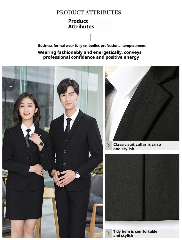 Ragazzo Primavera ed Estate Colloquio Formale Business Suit Unisex Manica Lunga Blazer Professionale Outfit Ufficio Lavoro_voghion.com