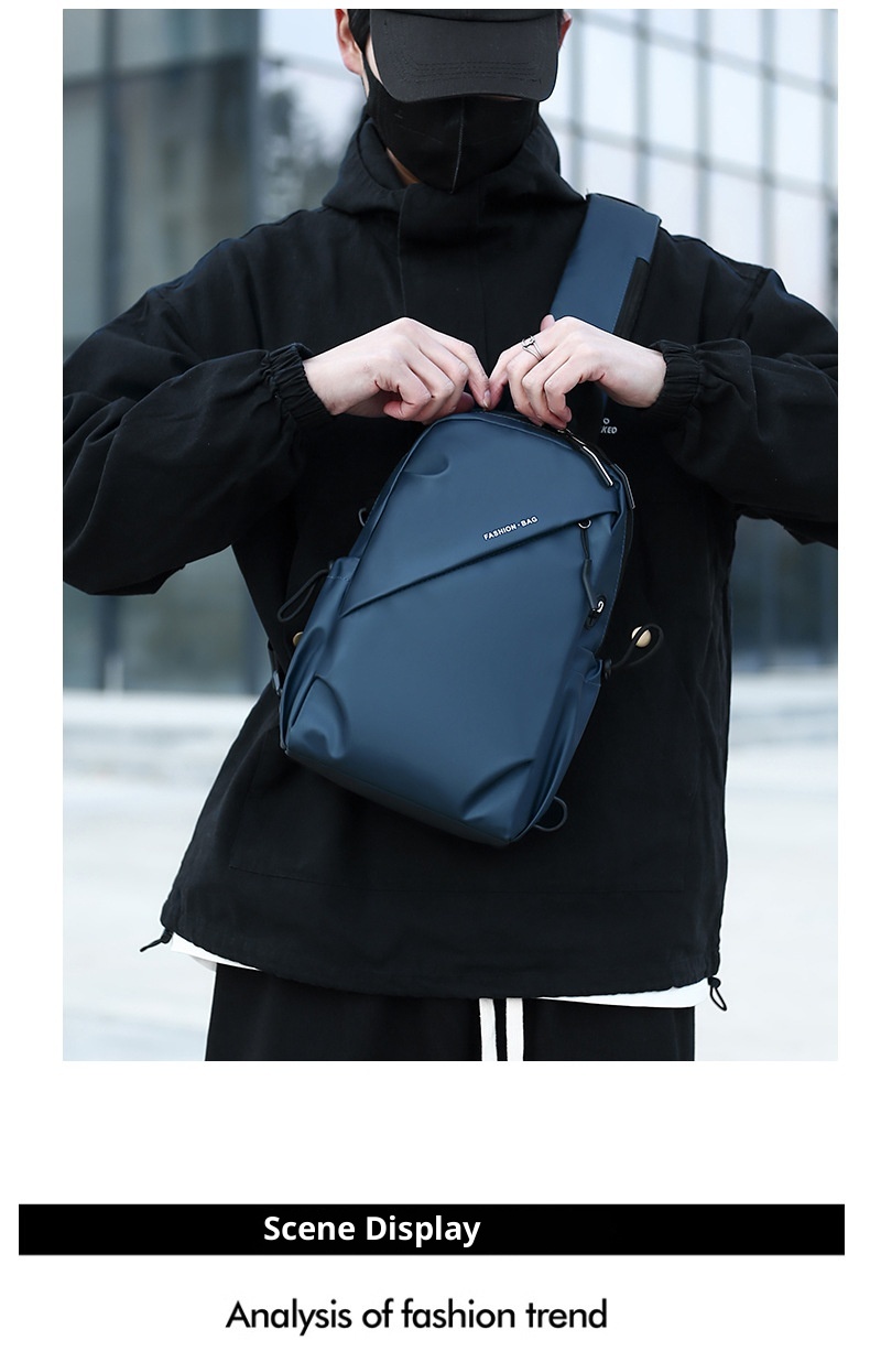 001 Men's Chest New Single Shoulder Large Capacity Crossbody High-end Trendy Waist Water-resistant Cycling Bag Wholesale_voghion.com