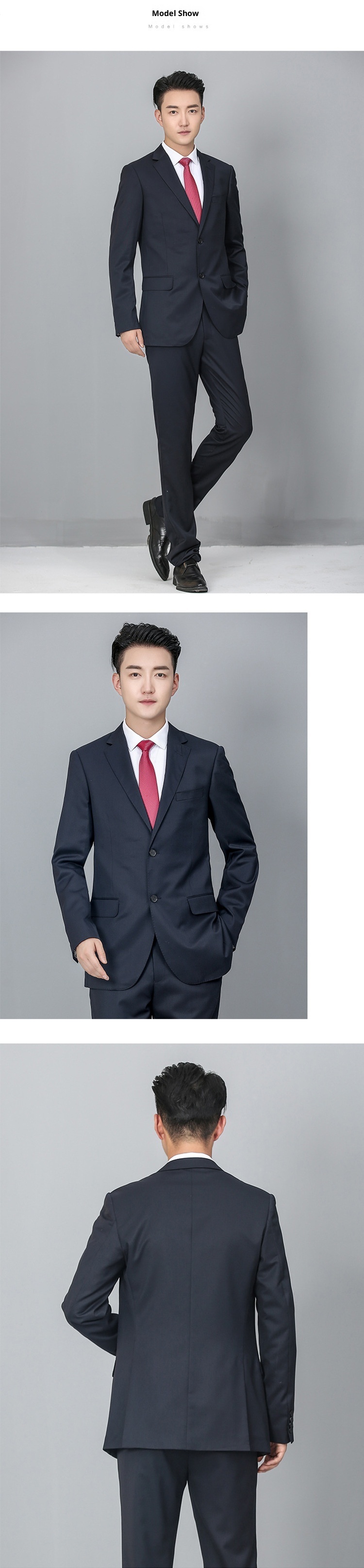 Costume d'affaires formel en laine pour jeune homme de grande taille, manches longues et double fente, idéal pour un mariage (collection 2028)._voghion.com