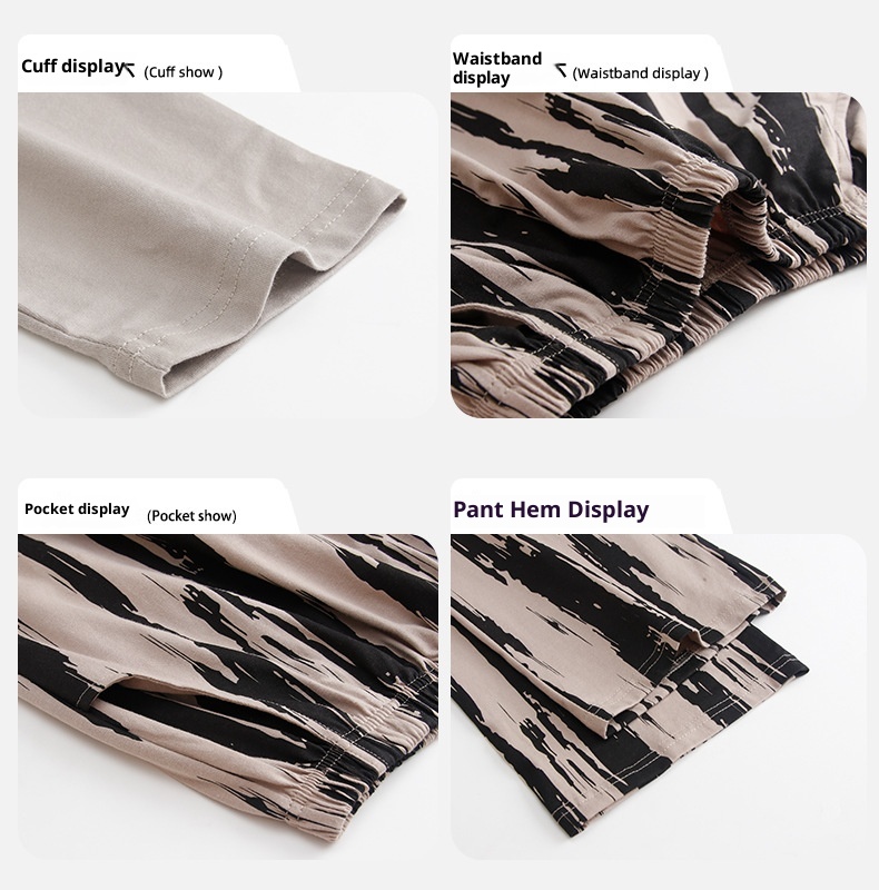 ChicShe Women's Cotton Long Sleeve Round Neck Pullover Simple Casual New Home Wear Set With Built-in Chest Pads For Spring And_voghion.com