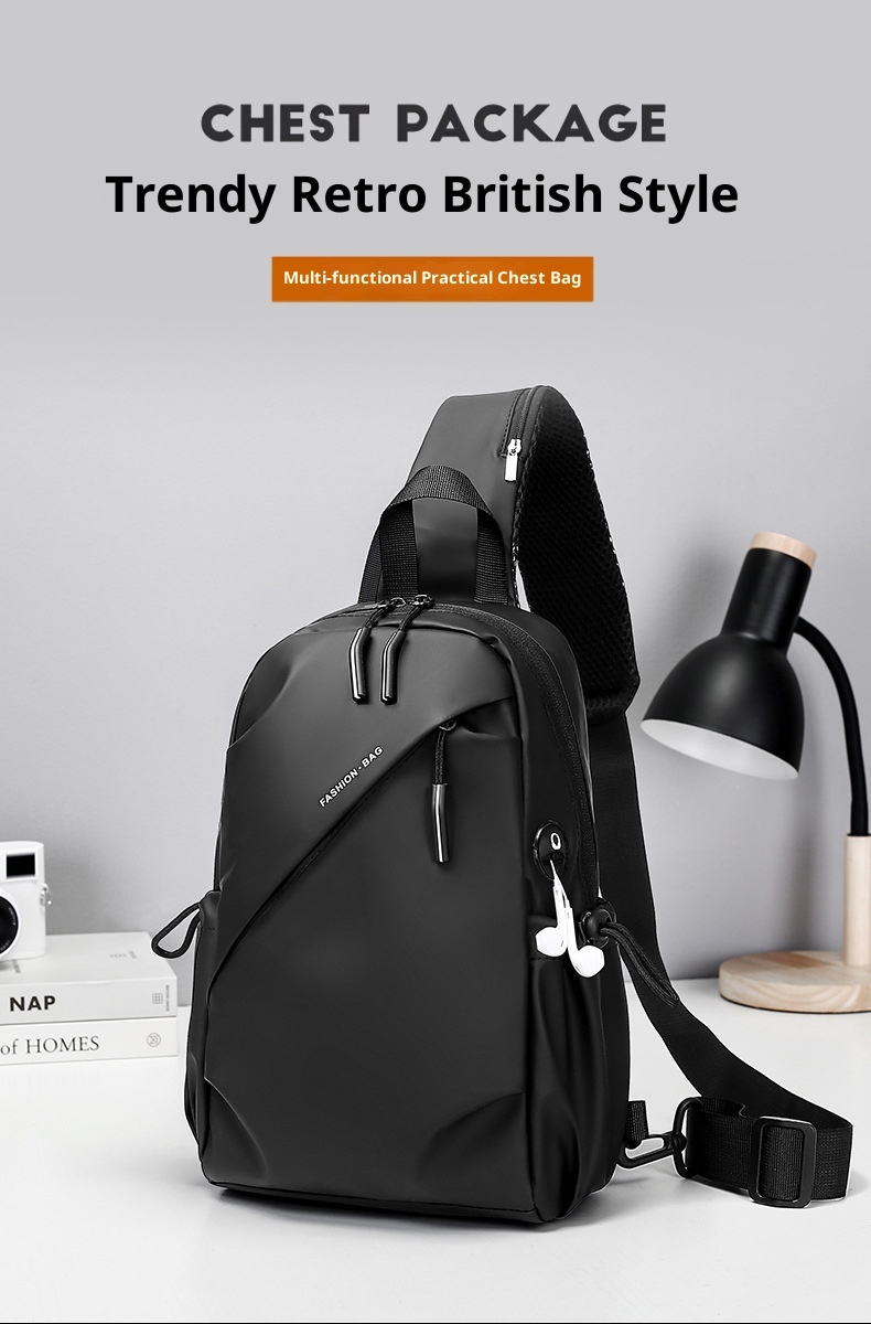 001 Men's Chest New Single Shoulder Large Capacity Crossbody High-end Trendy Waist Water-resistant Cycling Bag Wholesale_voghion.com