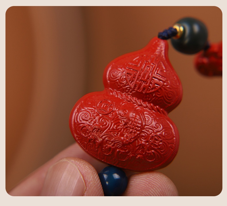 Manufacturer's New Product Red Cinnabar Gourd Hanging Prosperity And Abundance, Creative Rearview Mirror Ornament For_voghion.com