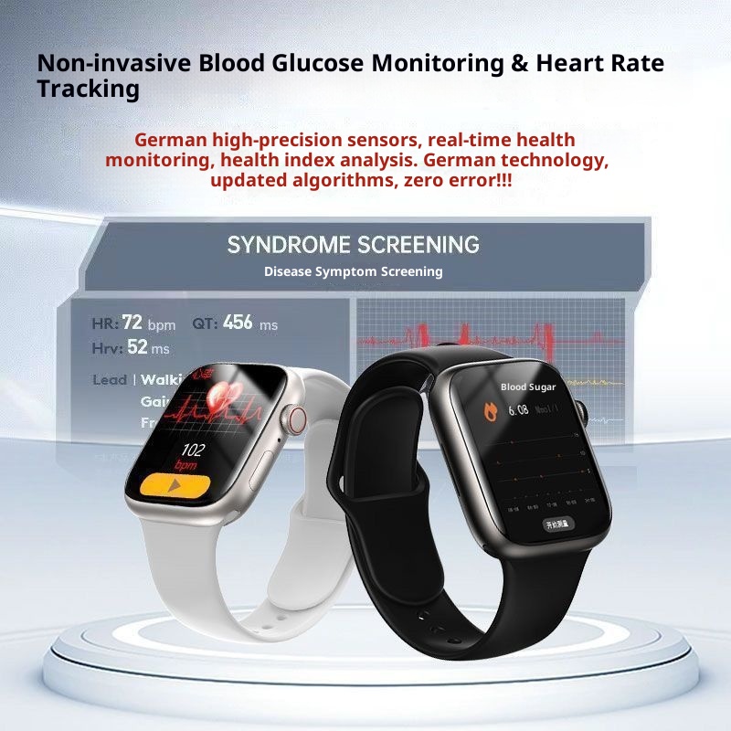 2025 New Smart Watch Accurate Sugar Lipids Blood Pressure Uric Acid Heart Rate Sleep Monitoring Suitable For Elderly_voghion.com
