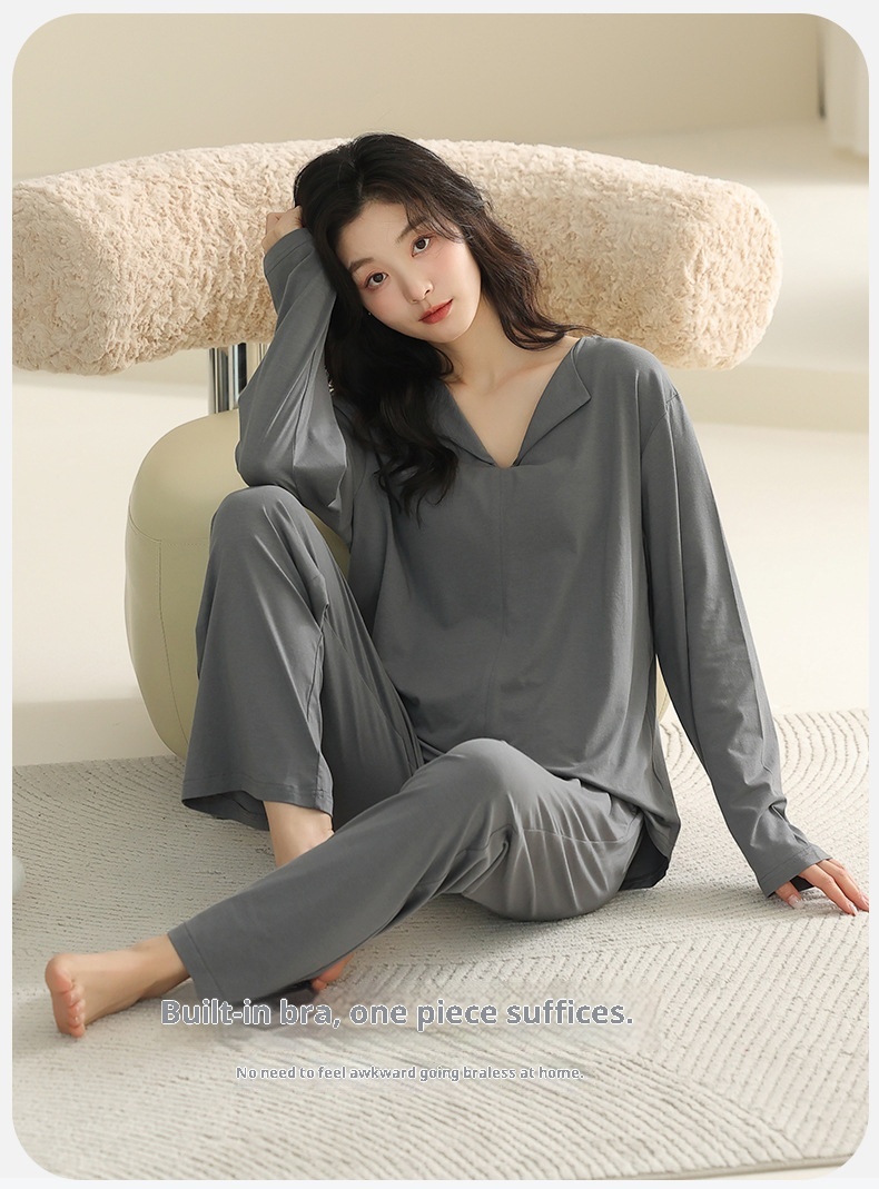 ChicShe Premium Selection Fadaiqi Women's Summer Pajamas New Style High-end Modal Cotton With Chest Pad Integrated Wearable_voghion.com