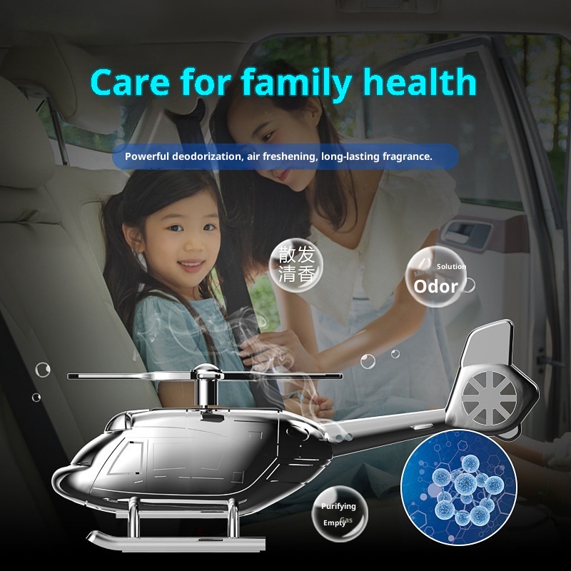 Kreativer, drehbarer Hubschrauber-Lufterfrischer aus Aluminiumlegierung für das Armaturenbrett – ein echter Hingucker für den Autoinnenraum._voghion.com