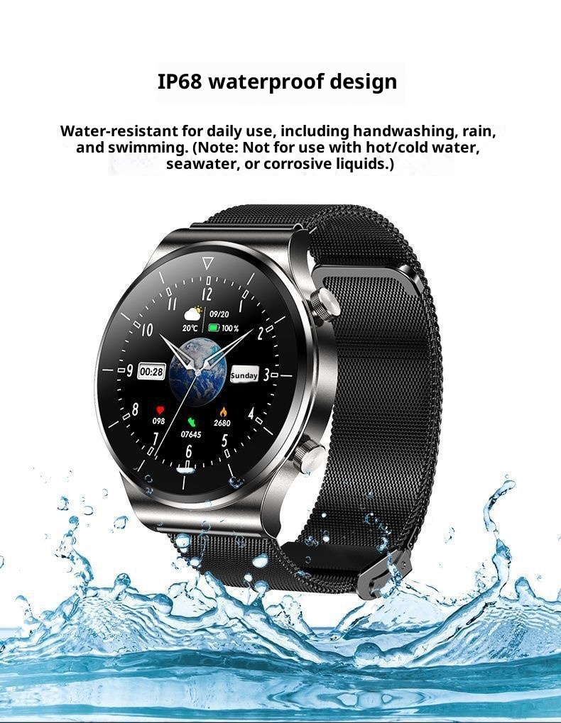 2024 Huaqiangbei Neue Smartwatch für Herren mit 4 Sportarmbändern, Blutdruck- und Herzfrequenzmessung, wasserdicht und Bluetooth_voghion.com