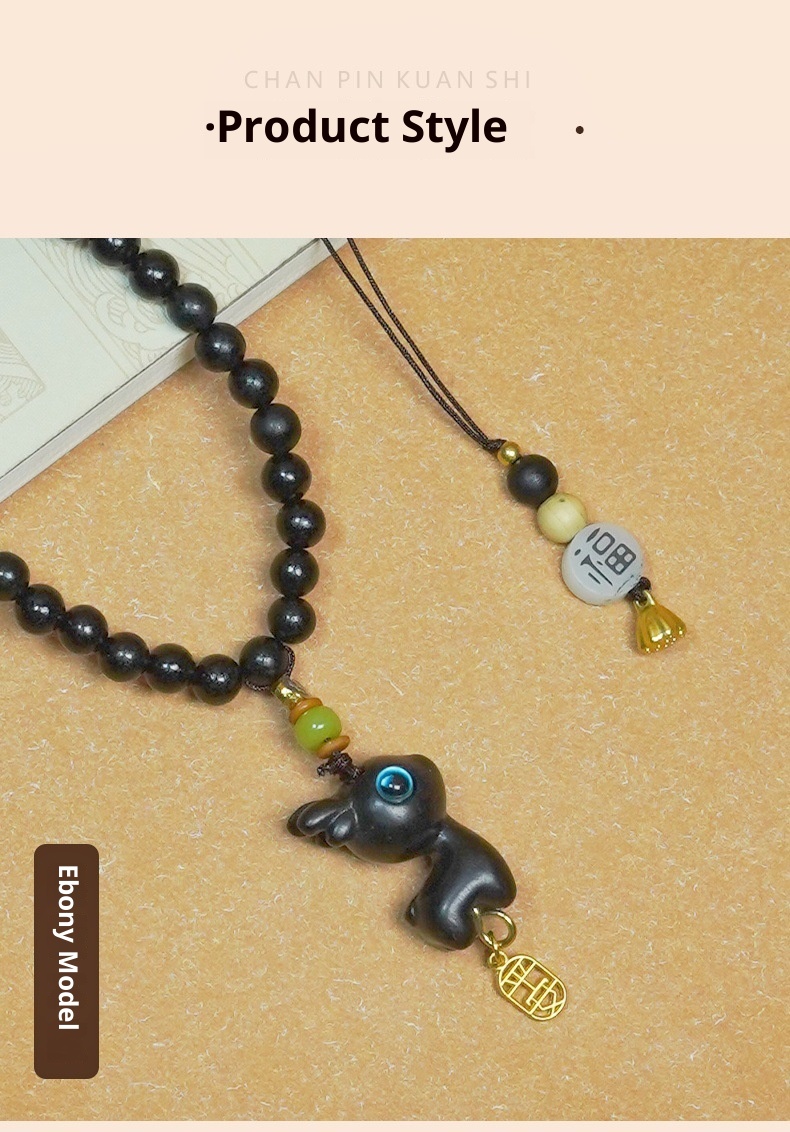 Ornamento "Buon viaggio" in legno di sandalo, cervo, specchietto retrovisore, grazioso ciondolo da appendere all'interno dell'auto, decorazione creativa_voghion.com