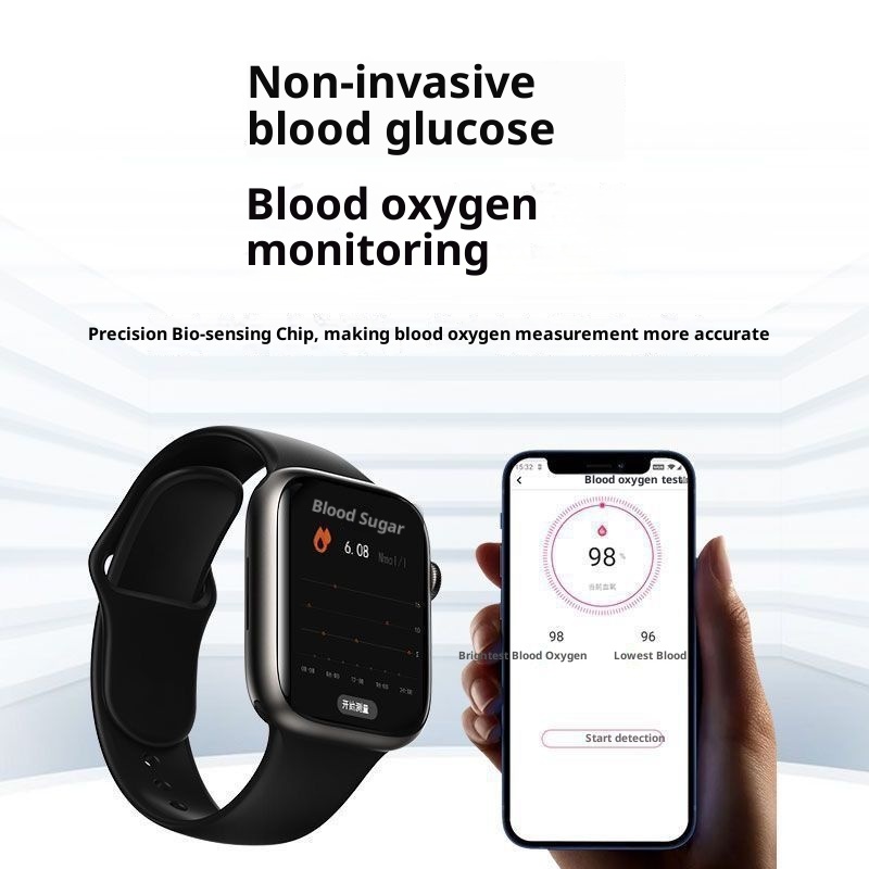 2025 New Smart Watch Accurate Sugar Lipids Blood Pressure Uric Acid Heart Rate Sleep Monitoring Suitable For Elderly_voghion.com