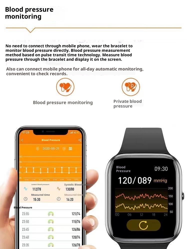 2025 New Smart Watch Accurate Sugar Lipids Blood Pressure Uric Acid Heart Rate Sleep Monitoring Suitable For Elderly_voghion.com