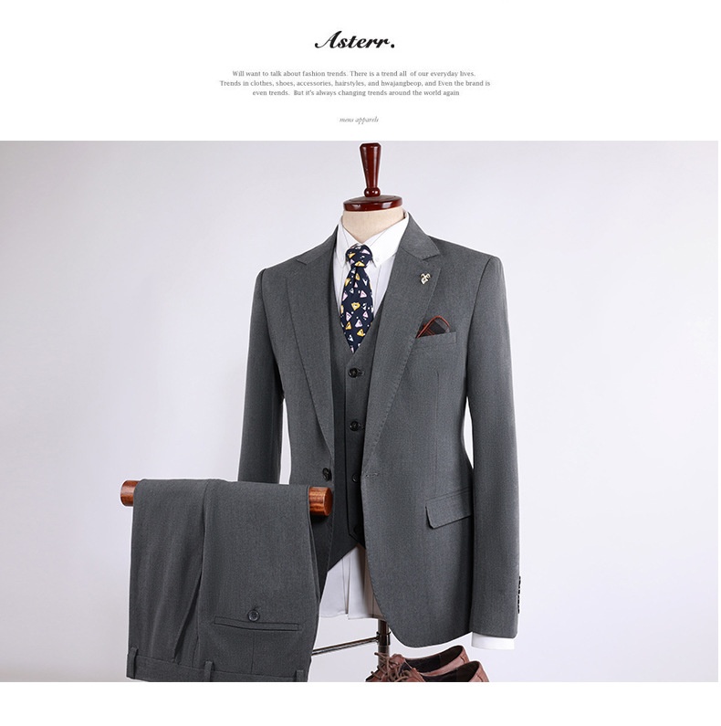 Abito da uomo slim fit professionale, da sposo, da lavoro, antipiega, stile business, blazer piccolo_voghion.com