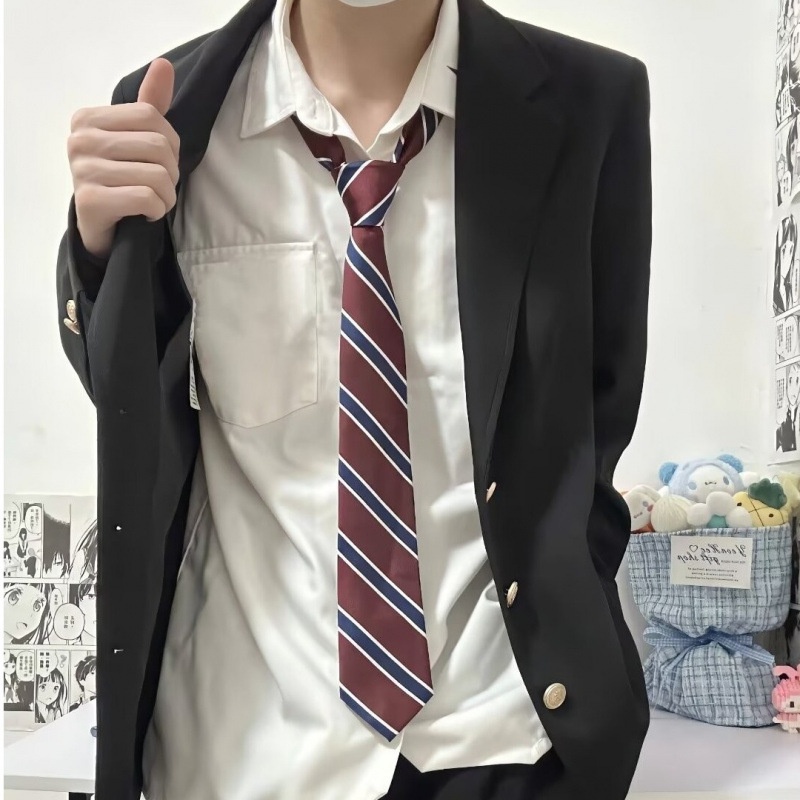 ragazzo DK Uomo Completo Taglie Forti Vestibilità Larga Bello Studente JK Uniforme Classe Costume Spettacolo Primavera Autunno Completo Distintivo_voghion.com