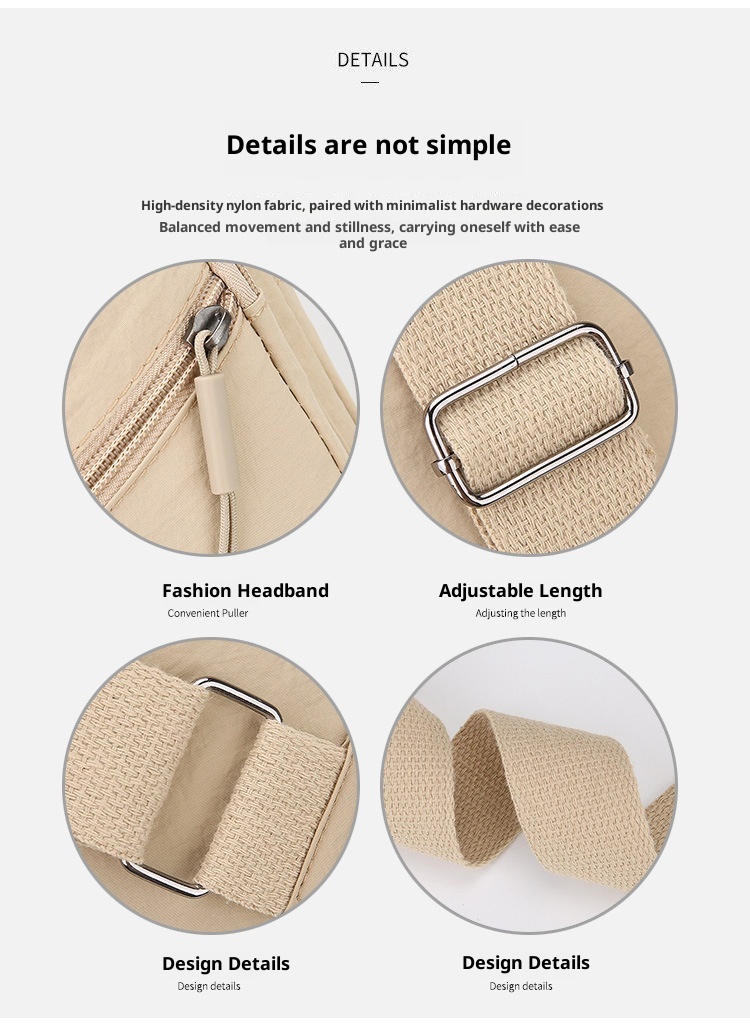 001 Japanese Style Simple Women's Chest Large Capacity Solid Color Casual Shoulder Multi-Compartment Versatile Outdoor_voghion.com