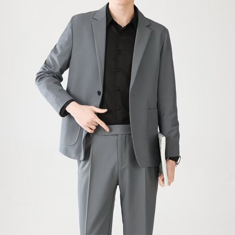 Ensemble garçon d'honneur, costume complet, infroissable, coupe ajustée, costume de mariage neuf pour marié, costume professionnel décontracté et formel pour petite taille._voghion.com