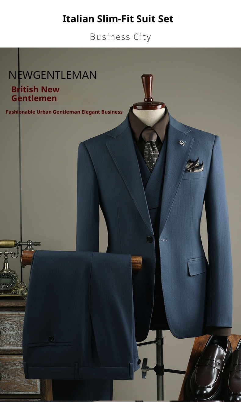 Costume rayé grande taille pour homme, idéal pour les occasions formelles, les banquets, les mariages et autres événements professionnels._voghion.com