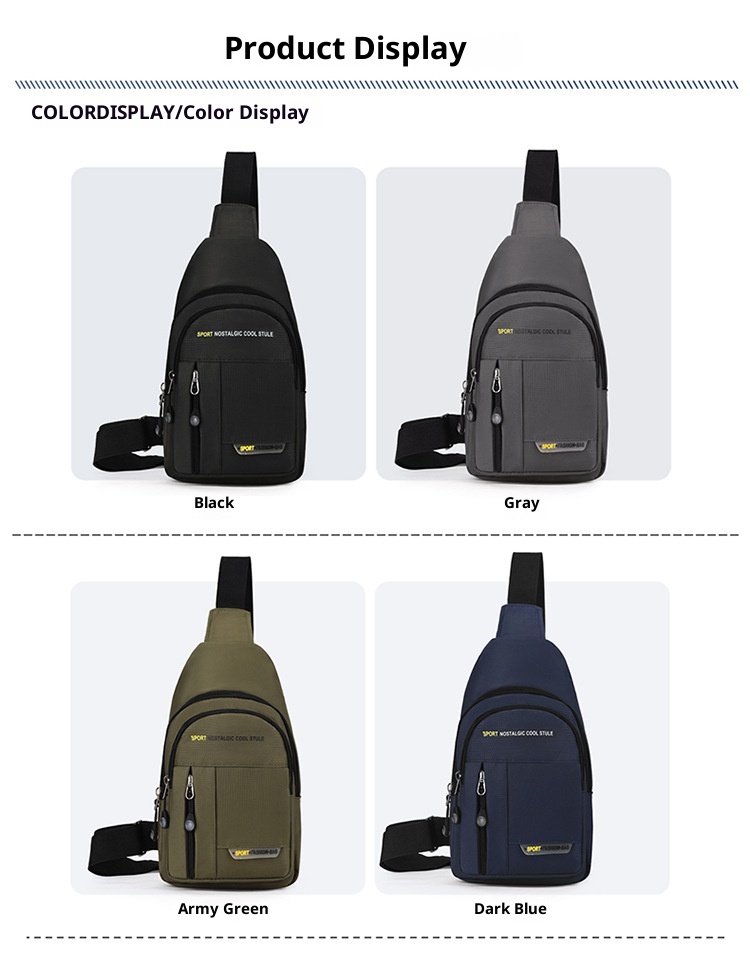 001 Cross-Border New Chest Men Business Commuting Travel Casual Backpack Women Lightweight Large Capacity Cycling Sports_voghion.com