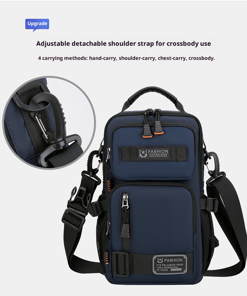 001 Borsa a tracolla multifunzionale alla moda da uomo, con tracolla grande, capacità di petto grande, per lavoro e spostamenti_voghion.com