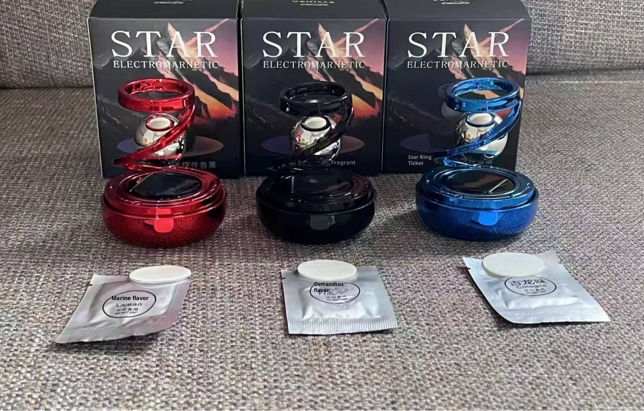 Air Freshener Hanging Aromatherapy Interior Perfume Small Car Solar Powered High-end Fragrance Ornament Simple_voghion.com